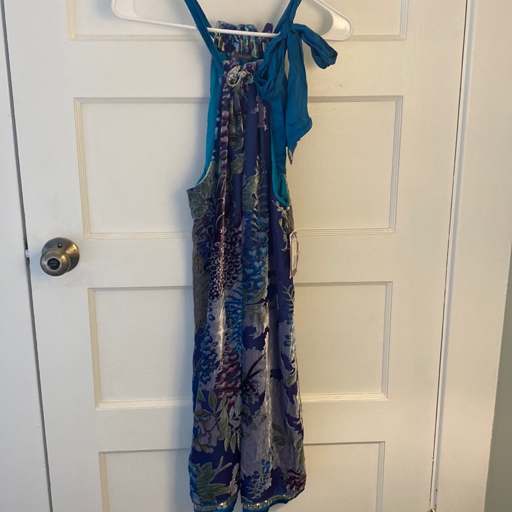 HaleBob cocktail silk and velvet cocktail dress